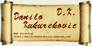 Danilo Kukureković vizit kartica